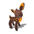 Little cheerful deer Bambi is waiting for his friends Royalty Free Stock Photo